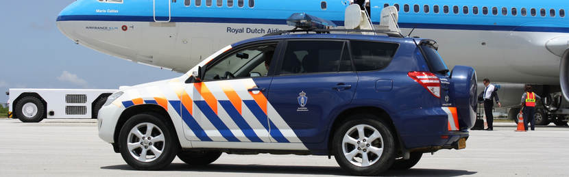 Car and KLM airplane