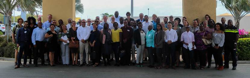 Group photo conference approach people trafficking and smuggling Caribbean Netherlands