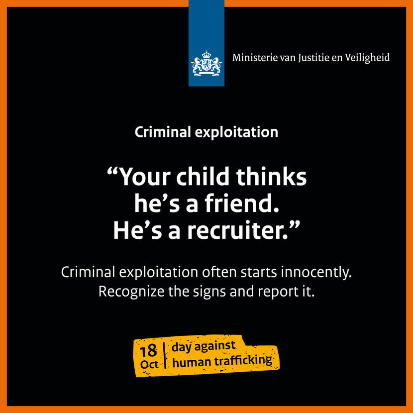 Human trafficking campagne foto