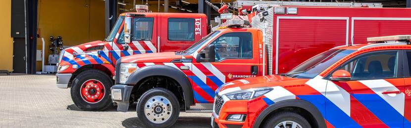 Foto van brandweer voertuigen op Bonaire