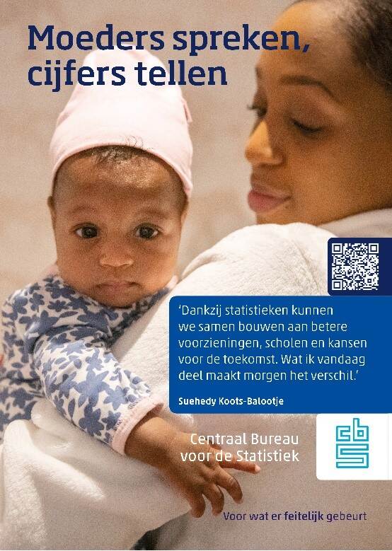 CBS poster: Moeders spreken, cijfers tellen